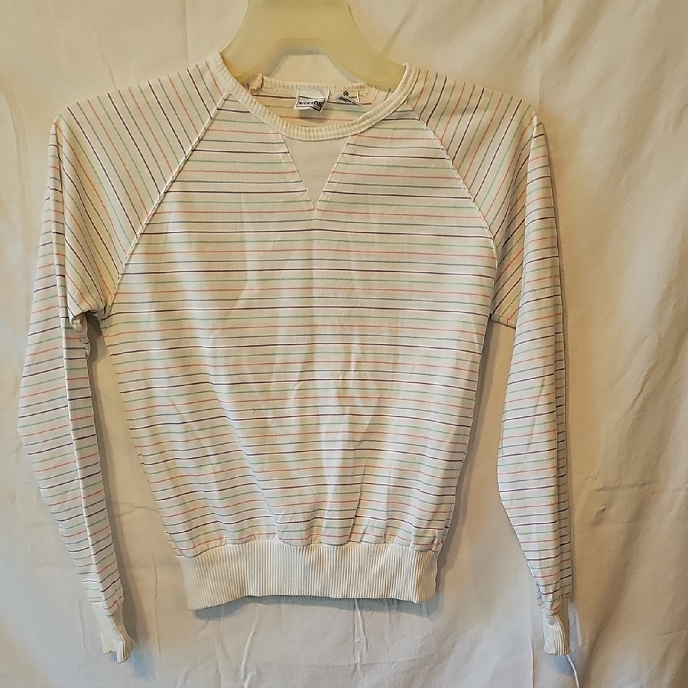 Worth Multicolor Striped Top Jrs Medium Size, Pastel Pin Stripped